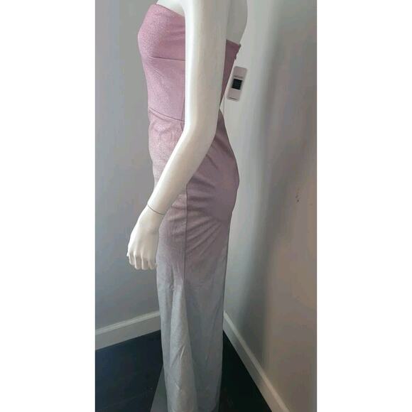 Bump Biddy Maternity Formal Dress Gown Womans Sz. S Fades Pink to Silver New - Picture 2 of 15